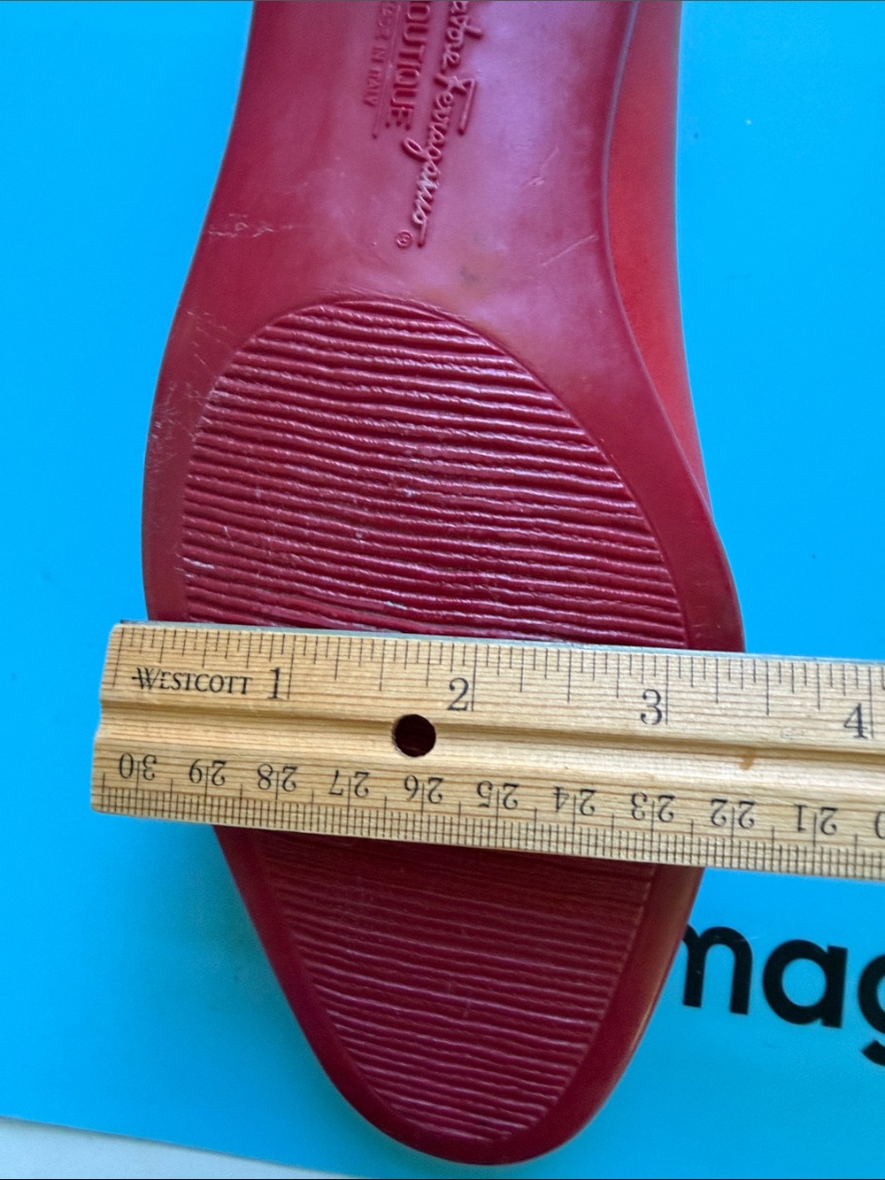 Salvatore Ferragamo Red Bow-Accent Women's Flats Made In Italy Sz 9 - Picture 16 of 16